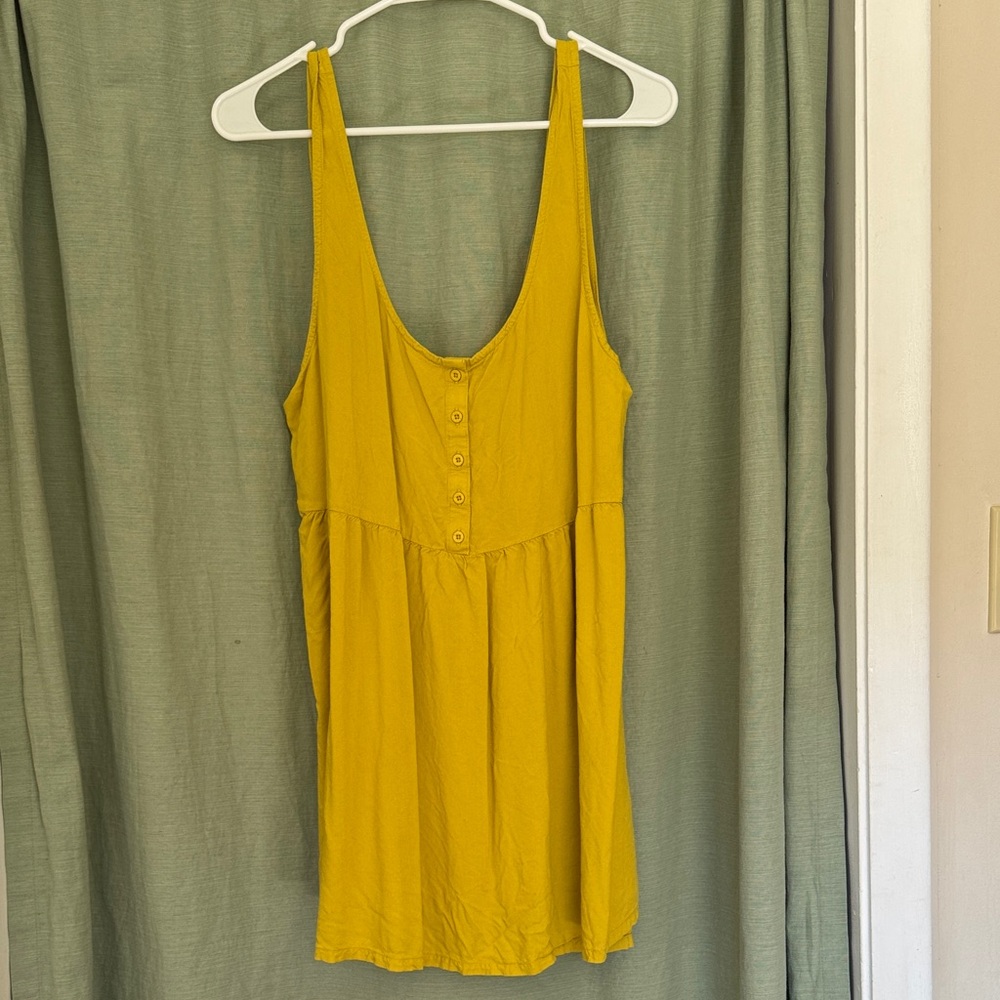RVCA Mustard Button-Front Tank Top